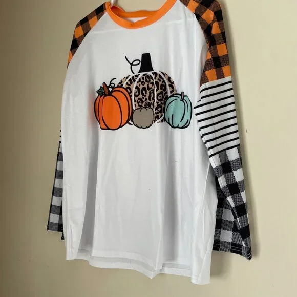Pumpkin Graphic Raglan Top - Picture 8 of 8